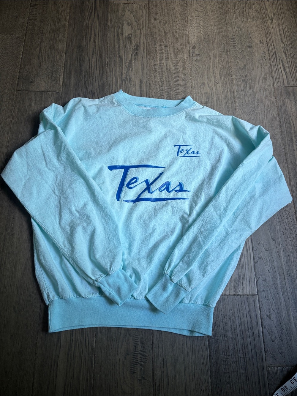 Quitman USA | VGT Texas Light Blue Crewneck Sweatshirt Lightweight 100% Cotton L